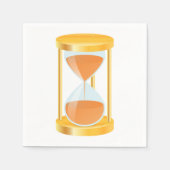 Gold Hourglass Timer Paper Napkins Servet (Voorkant)
