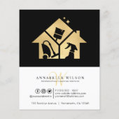 Gold House Cleaning Services Flyer (Achterkant)