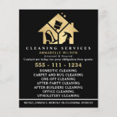 Gold House Cleaning Services Flyer (Voorkant)