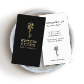 Gold House Key Black Visitekaartje