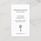  Gold House Key Burgundy Visitekaartje (Achterkant)