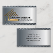 Gold House Line Logo | Onroerend goed Visitekaartje (Voorkant / Achterkant)