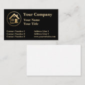 Gold House Logo makelaar Visitekaartje (Voorkant / Achterkant)