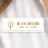 Gold House Logo Professionele Makelaar in Onroeren Naamplaatje