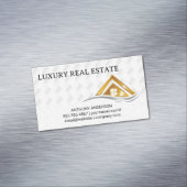 Gold House Logo | Real Estate Logo Magnetisch Visitekaartje (Voorbeeld)