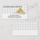 Gold House Logo | Real Estate Logo Visitekaartje (Voorkant / Achterkant)