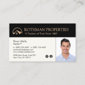 Gold House Logo Real Estate, Realtor Photo Busines Visitekaartje (Voorkant)