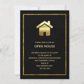 Gold House Symbol Open House Uitnodiging (Voorkant)