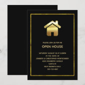 Gold House Symbol Open House Uitnodiging (Voorkant / Achterkant)