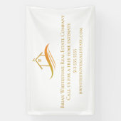 Gold House Vastgoed Bedrijf Aangepaste Marketing Spandoek (Verticaal)