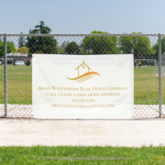 Gold House Vastgoed Bedrijf Aangepaste Marketing Spandoek (Insitu)