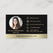 Gold House Zwart Vastgoed Realtor Modern Visitekaartje (Voorkant)