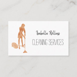 Gold Housekeeper Cleaning Services Maid Visitekaartje