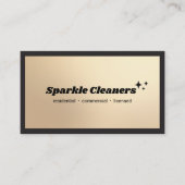 Gold Housekeeping Service Stars Visitekaartje (Voorkant)