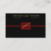 Gold Huffington Geoglyph Paard Logo Visitekaartje (Voorkant)