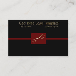 Gold Huffington Geoglyph Paard Logo Visitekaartje