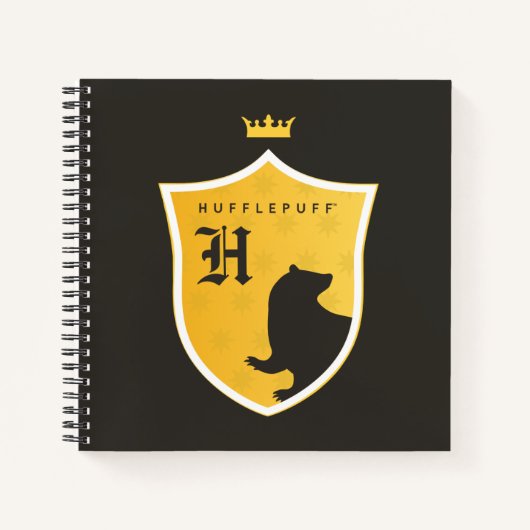 Gold HUFFLEPUFF™ afgedekte gekruiste steun Notitieboek (Voorkant)