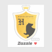 Gold HUFFLEPUFF™ afgedekte gekruiste steun Sticker (Vel)