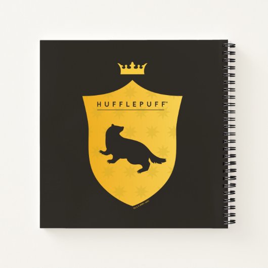 Gold HUFFLEPUFF™ Crowning Crest Notitieboek (Achterkant)
