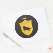 Gold HUFFLEPUFF™ Crowning Crest Ronde Sticker (Envelop)