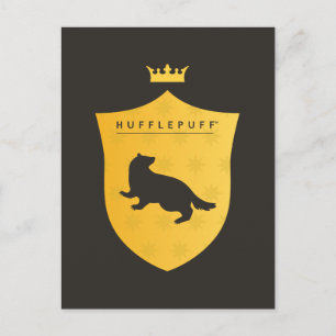 Gold HUFFLEPUFF™ Crowning Crest Uitnodiging Briefkaart