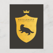 Gold HUFFLEPUFF™ Crowning Crest Uitnodiging Briefkaart (Voorkant)