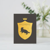 Gold HUFFLEPUFF™ Crowning Crest Uitnodiging Briefkaart (Staand voorkant)