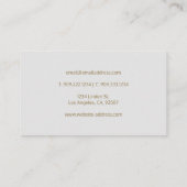 Gold Humming Bird Logo Visitekaartje (Achterkant)