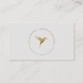 Gold Humming Bird Logo Visitekaartje (Voorkant)