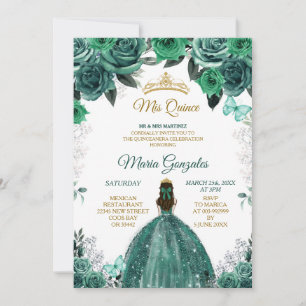 Gold & Hunter Emerald Green Mis Quince Kaart