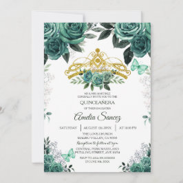 Gold & Hunter Emerald Green Mis Quince Kaart