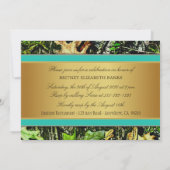 Gold Hunting Camo Bachelorette Party Kaart (Achterkant)