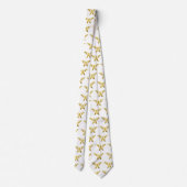 GOLD HYPER-BUTTERFLES MET GEMSTONES, Wit Stropdas (Achterkant)