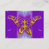 GOLD HYPER BUTTERFLES Paarse Ultra Violet Lights Visitekaartje (Achterkant)