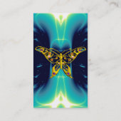 GOLD HYPER BUTTERFLY,BLAUWGROEN AQUA BLAUWE LICHTW VISITEKAARTJE (Achterkant)