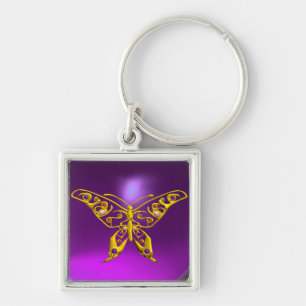 GOLD HYPER BUTTERFLY JEWEL, GEMSTONES Paars Sleutelhanger