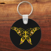 GOLD HYPER BUTTERFLY JEWEL WITH GEMSTONES ,Black Sleutelhanger (Voorkant)