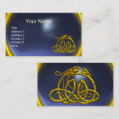 GOLD HYPER DRAGON, CELTISCHE KENNIS BLAUW TOPAZ GE VISITEKAARTJE (Voorkant / Achterkant)