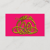 GOLD HYPER DRAGON, CELTISCHE KENNIS Hot Pink Fuchs Visitekaartje (Achterkant)