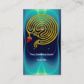 GOLD HYPER LABYRINTH / BLAUWGROEN AQUA BLAUWE LICH VISITEKAARTJE (Achterkant)