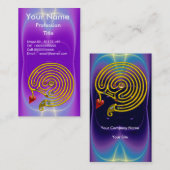 GOLD HYPER LABYRINTH / PAARSE BLAUWE LICHTWAVES VISITEKAARTJE (Voorkant / Achterkant)