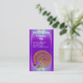 GOLD HYPER LABYRINTH / PAARSE BLAUWE LICHTWAVES VISITEKAARTJE (Staand voorkant)