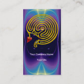 GOLD HYPER LABYRINTH / PAARSE BLAUWE LICHTWAVES VISITEKAARTJE (Achterkant)