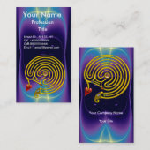 GOLD HYPER LABYRINTH / PAARSE BLAUWGROEN LICHTWAVE VISITEKAARTJE (Voorkant / Achterkant)