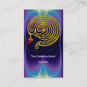 GOLD HYPER LABYRINTH / PAARSE BLAUWGROEN LICHTWAVE VISITEKAARTJE (Achterkant)