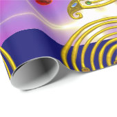 GOLD HYPER LABYRINTH / PINK FUCHSIA LIGHT WAVES CADEAUPAPIER (Rol Hoek)