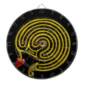 GOLD HYPER LABYRINTH, zwart Dartbord (Voorkant)