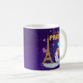 Gold I Love Paris Eiffel Tower Koffiemok (Voorkant rechts)