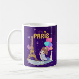Gold I Love Paris Eiffel Tower          Koffiemok