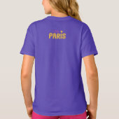 Gold I Love Paris Eiffel Tower T-shirt (Achterkant)